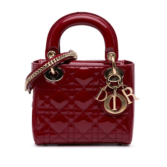Pre-Loved Dior Mini Patent Cannage Lady Dior - Picture 1 of 8